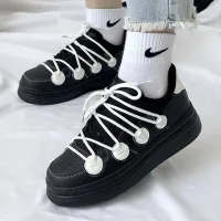 Studded Decor Lace Up