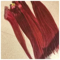 Burgundy Bone Straight Hair