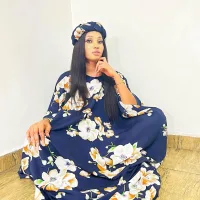 Trendy Bubu Gown and Headband