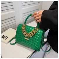 Chic green designer bag