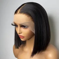 Luxurious 12-Inch Human Hair Blend Frontal