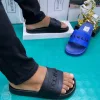 Blue and Black Designer Balmain Classic Slides