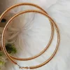 Big Gold Channel O Hoop Earrings